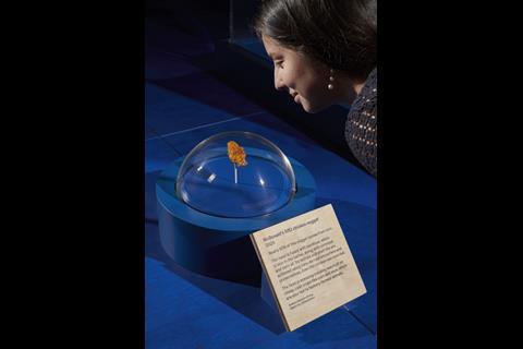 09_Visitor looking at a McNugget® in Future of Food at the Science Museum (c) Science Museum Group